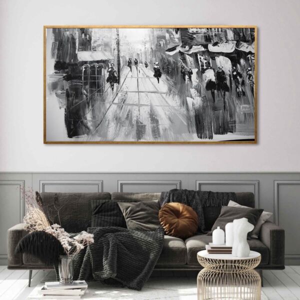 لوحة كانفس فن تجريدي توماس