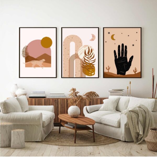 طقم لوحات 3 قطع بوهيمي