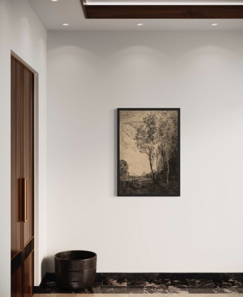 لوحة كانفاس لتغطية طبلون الكهرباء تري