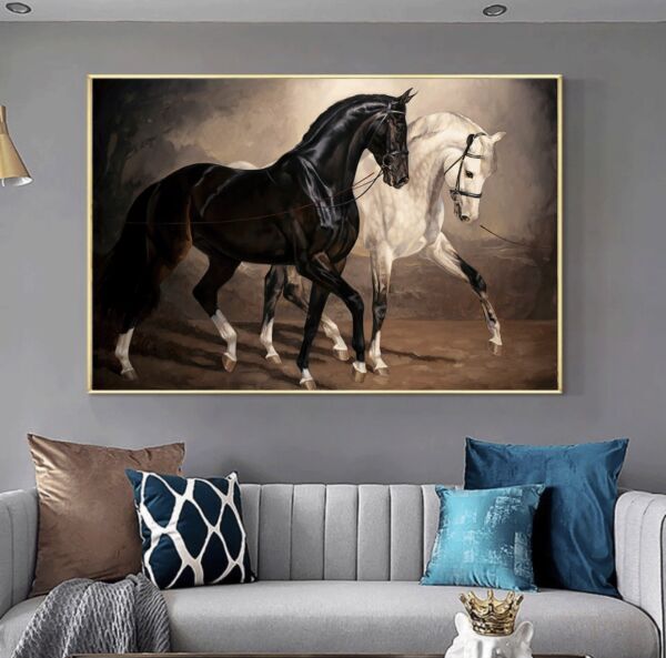 لوحة كنفاس خيول جاما