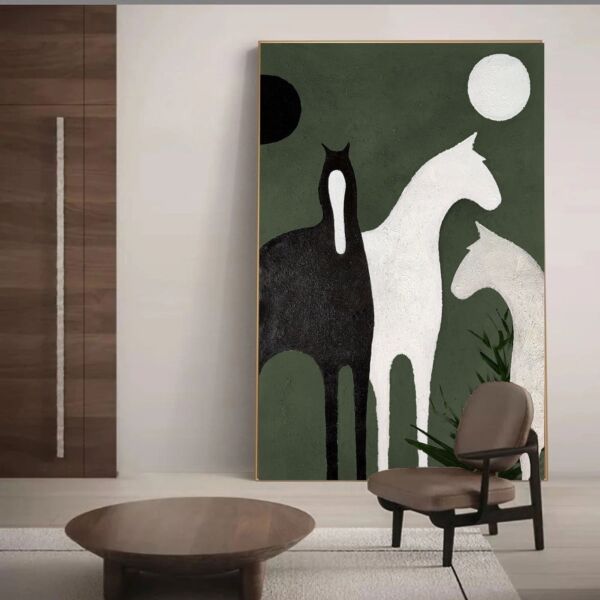 Abstract Horses Wall Art