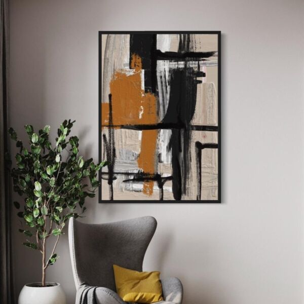 لوحة جدارية فنية مودرن استرو - قماش كانفس