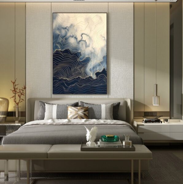 لوحة جدارية فنية امواجو - قماش كانفس