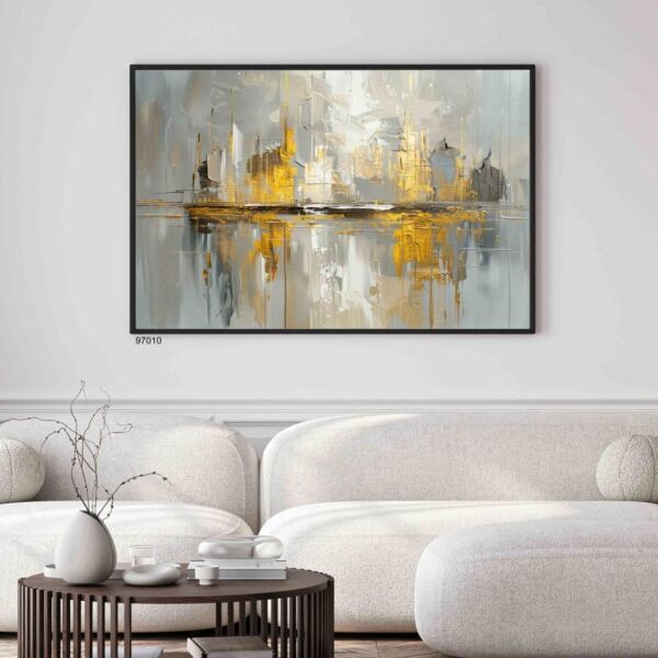 لوحة جدارية فنية مودرن جولدن