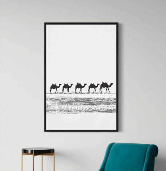 لوحة جدارية فنية ليليام 70x100 سم - برواز اسود