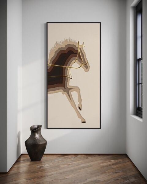 لوحة للخيل باسلوب مودرن