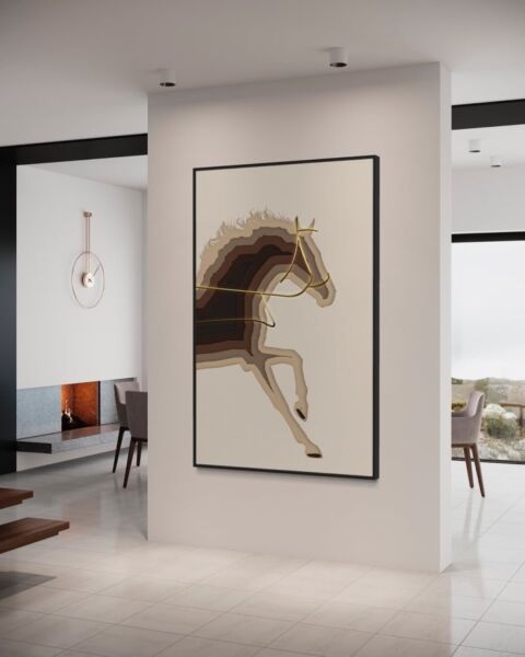 لوحة للخيل باسلوب مودرن