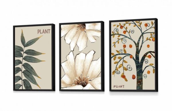 طقم لوحات 3 قطع بلانت