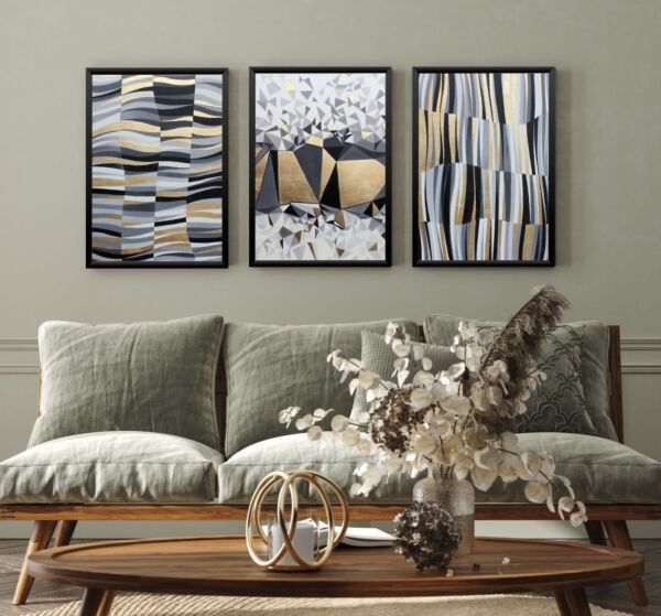 طقم لوحات من 3 قطع بالكوني