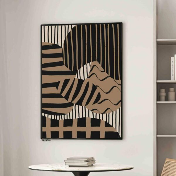 لوحة جدارية فنية بابار 70x100 سم - برواز اسود