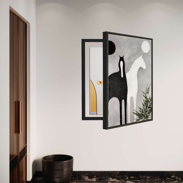 لوحة كانفاس لتغطية طبلون الكهرباء مون