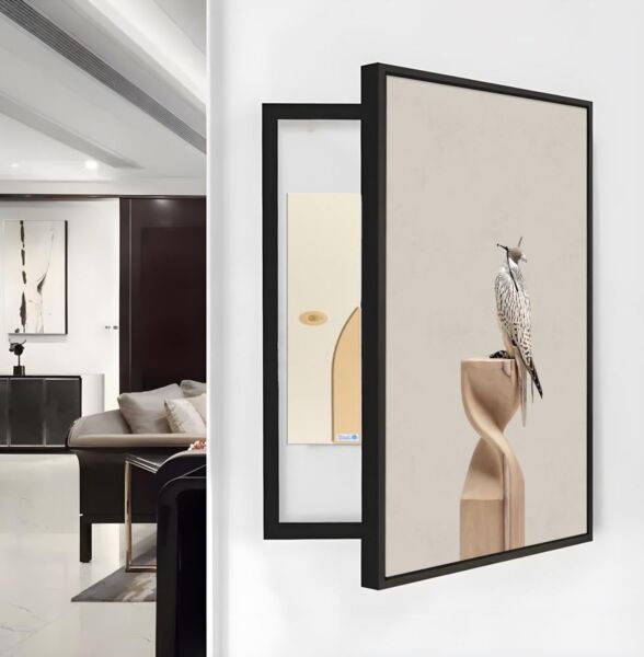 لوحة كانفاس لتغطية طبلون الكهرباء شكل طائر