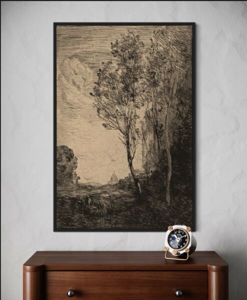 لوحة جدارية موردن بانل برواز اسود 120x80