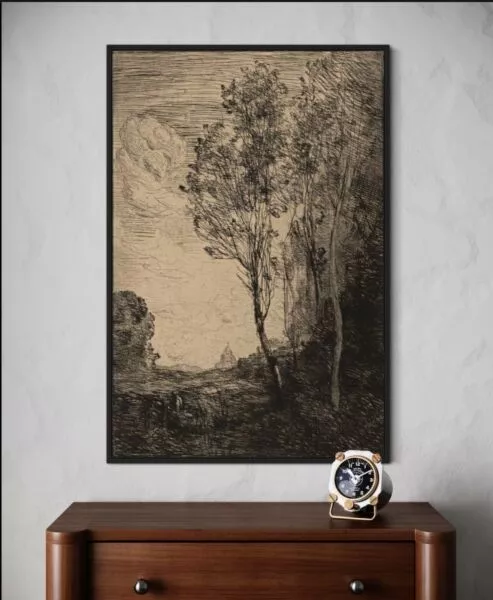 لوحة جدارية موردن بانل برواز اسود 120x80