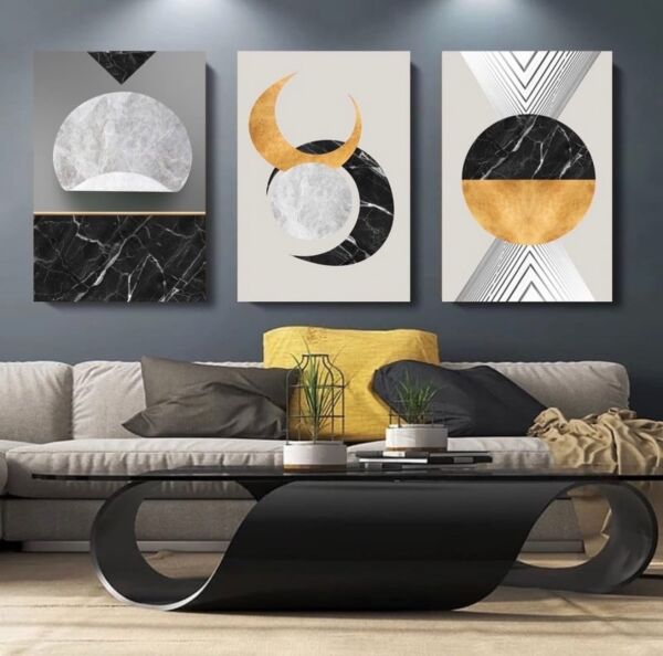 طقم لوحات 3 قطع موون