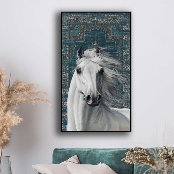 لوحة جدارية كنفاس - خيل مميزه