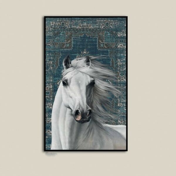لوحة جدارية كنفاس - خيل مميزه
