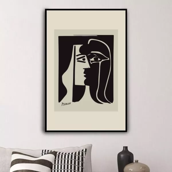لوحة جدارية ميراي برواز اسود 150x100 سم