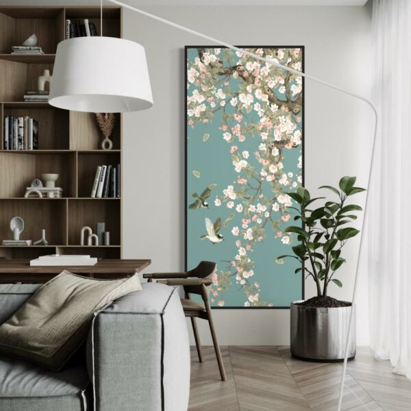 لوحة جدارية فنية سالي 100x200 سم - برواز اسود