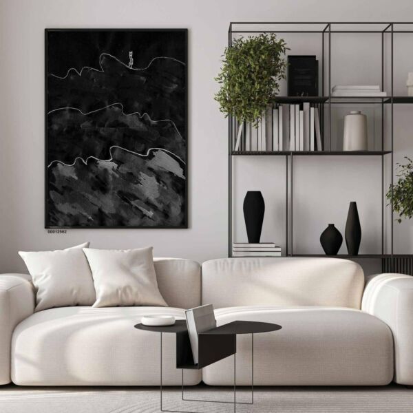 لوحة جدارية فنية باتل 80x120 سم - برواز اسود