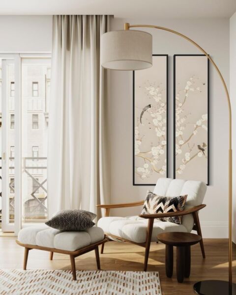 طقم لوحتين مودرن ناتشورال بريز برواز اسود 150x40