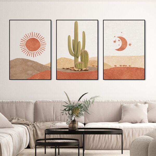 طقم لوحات 3 قطع صحراء