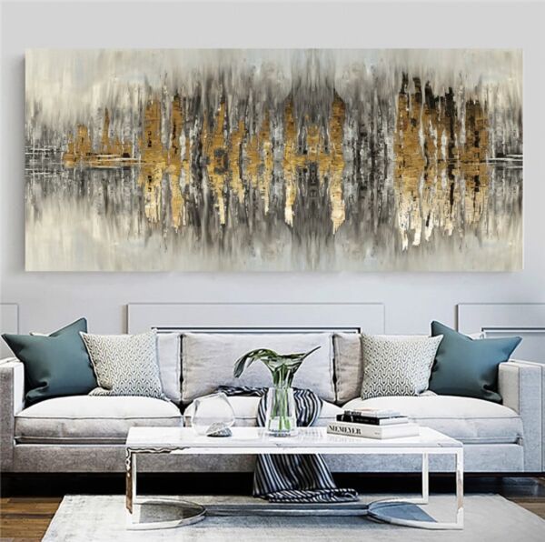 لوحة كانفس تجريدي مودرن ريسنت