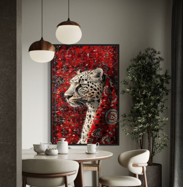 لوحة جدارية فنية تانجو 100x200 سم - برواز اسود