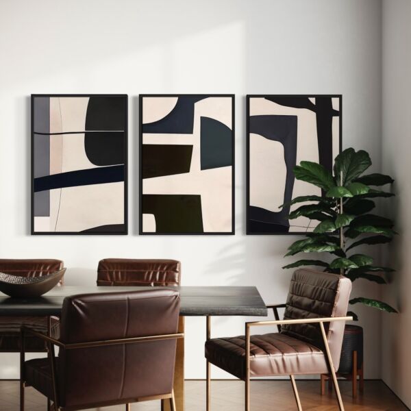 طقم لوحات 3 قطع جدارية يولي