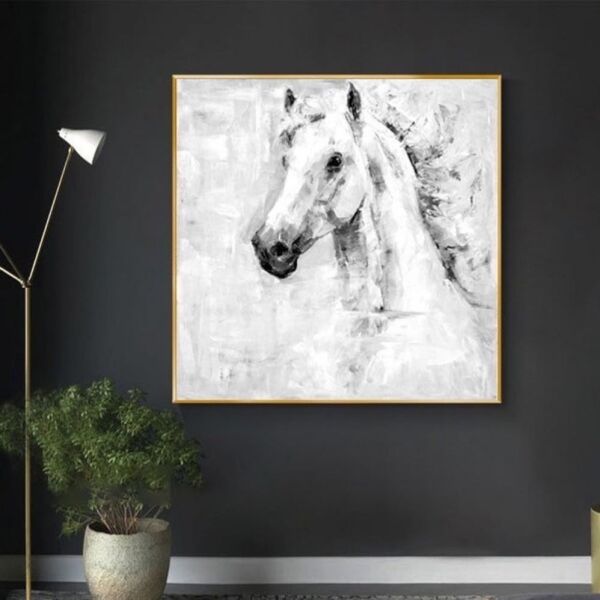 لوحة جدارية فنية خيول اصيلة