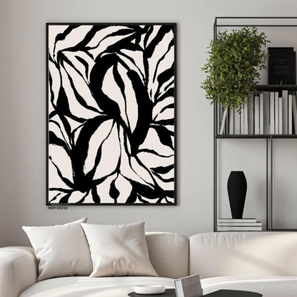 لوحة جدارية فنية الينجو 100x200 سم - برواز اسود