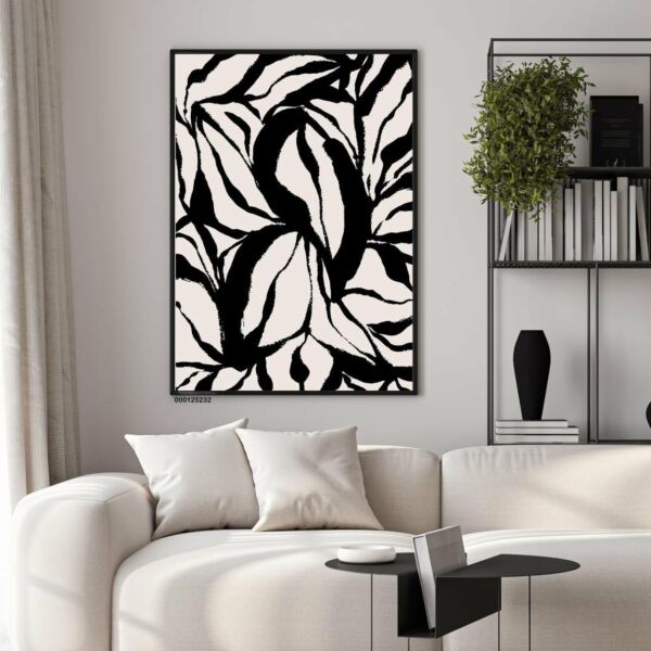 لوحة جدارية فنية الينجو 100x200 سم - برواز اسود