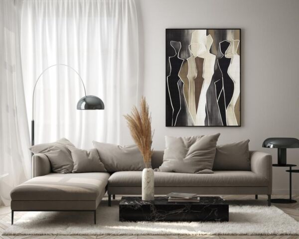 لوحة فنية جدارية - خطوط الأناقة