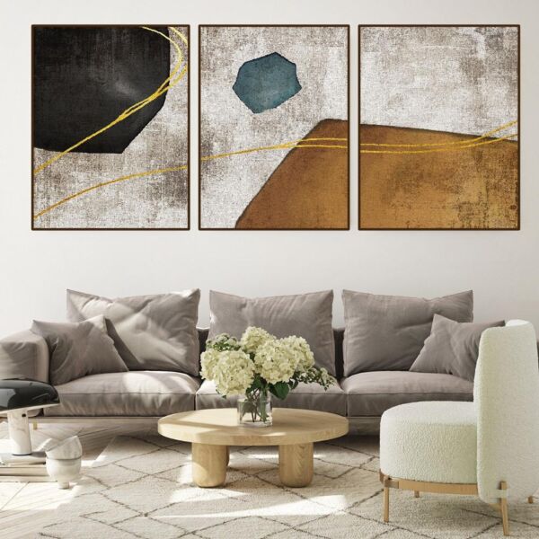 طقم لوحات 3 قطع جدارية فنية فيغو