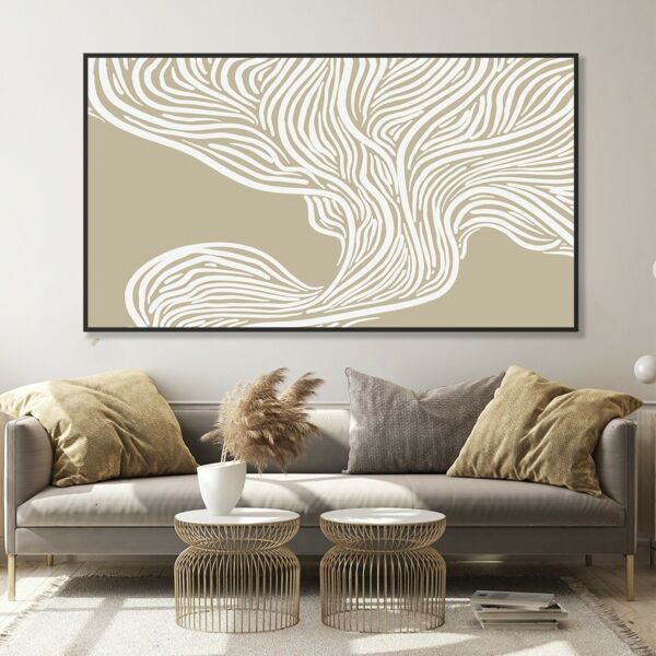 لوحة جدارية فنية مودرن - قماش كانفس - جولدن بتلز