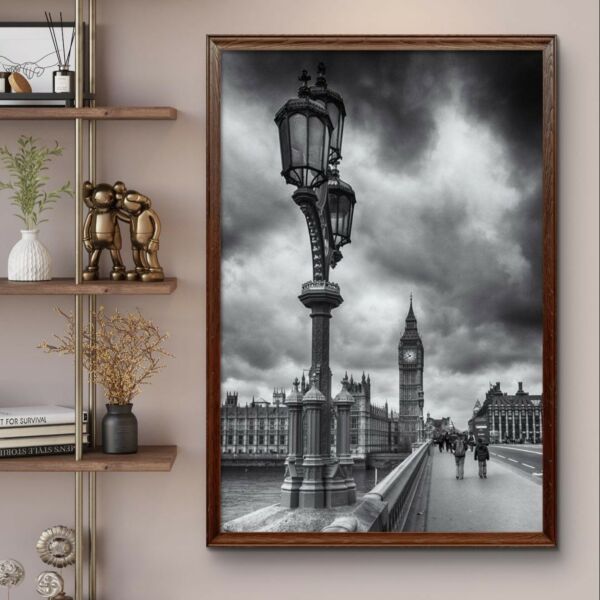 لوحة طباعة كانفس لندن بيج بن 70×120سم - متعدد الالوان