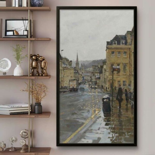 لوحة طباعة كانفس طريق بإطار 120×200سم - متعدد الالوان