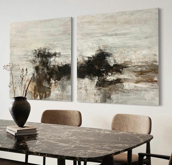 لوحة مودرن فوغ قطعتين - 60x60 سم