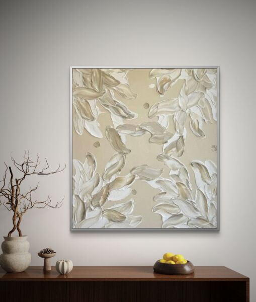 لوحة فنية عمل يدوي فلورانس 100×100سم - متعدد الالوان