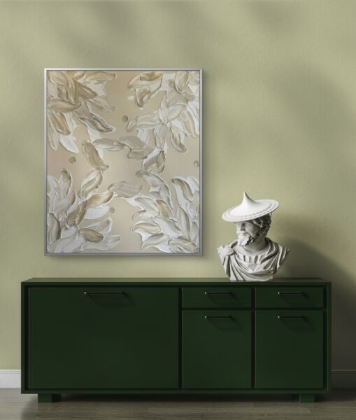 لوحة فنية عمل يدوي فلورانس 100×100سم - متعدد الالوان