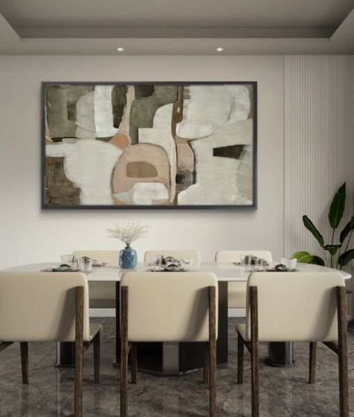 لوحة فنية طباعة كانفس عمل يدوي كايا 70×120