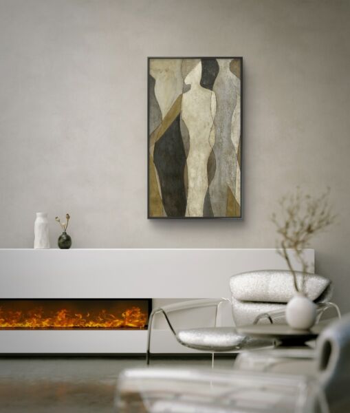 لوحة فنية طباعة كانفس عمل يدوي جاناي 70×120