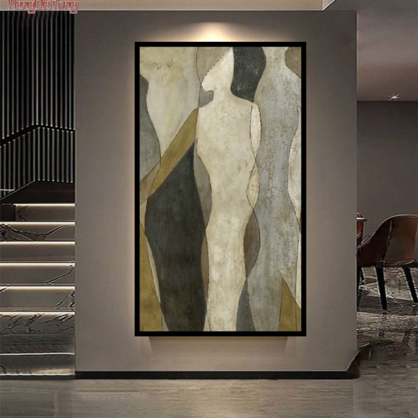 لوحة فنية طباعة كانفس عمل يدوي جاناي 70×120