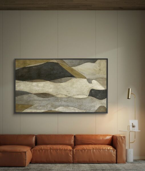 لوحة فنية طباعة كانفس عمل يدوي جاناي 70×120