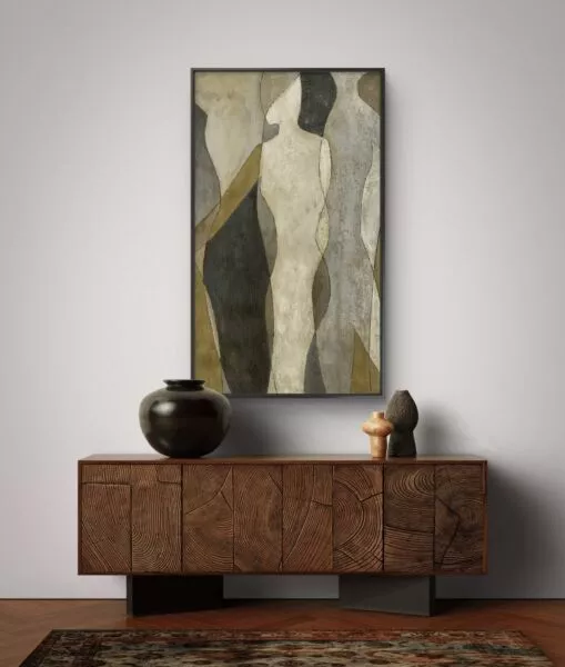 لوحة فنية طباعة كانفس عمل يدوي جاناي 70×120