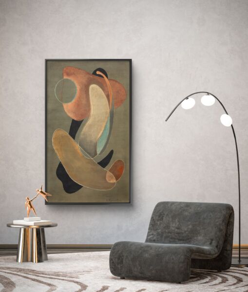 لوحة فنية طباعة كانفس عمل يدوي كريس 70×120