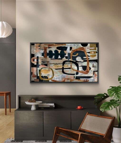 لوحة فنية طباعة كانفس عمل يدوي كايهان 70×120