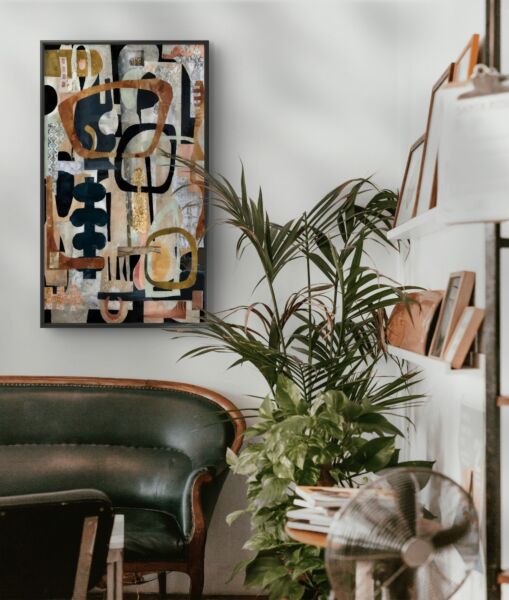 لوحة فنية طباعة كانفس عمل يدوي كايهان 70×120