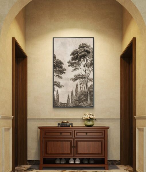 لوحة فنية طباعة كانفس عمل يدوي شاولا 200×100 