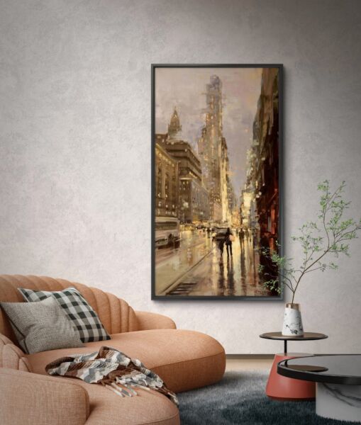 لوحة فنية طباعة كانفس عمل يدوي شينزو 200×100 